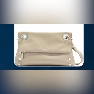 Hammitt VIP MONTANA MED Leather Crossbody Cozy Grey with wallet